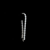 14K White Gold 7.5" Tennis Bracelet with 33 Bezel-Prong Set Heart Shape Lab Diamonds - 12.14 Carat Total Weight - Covaloro Fine Jewelry
