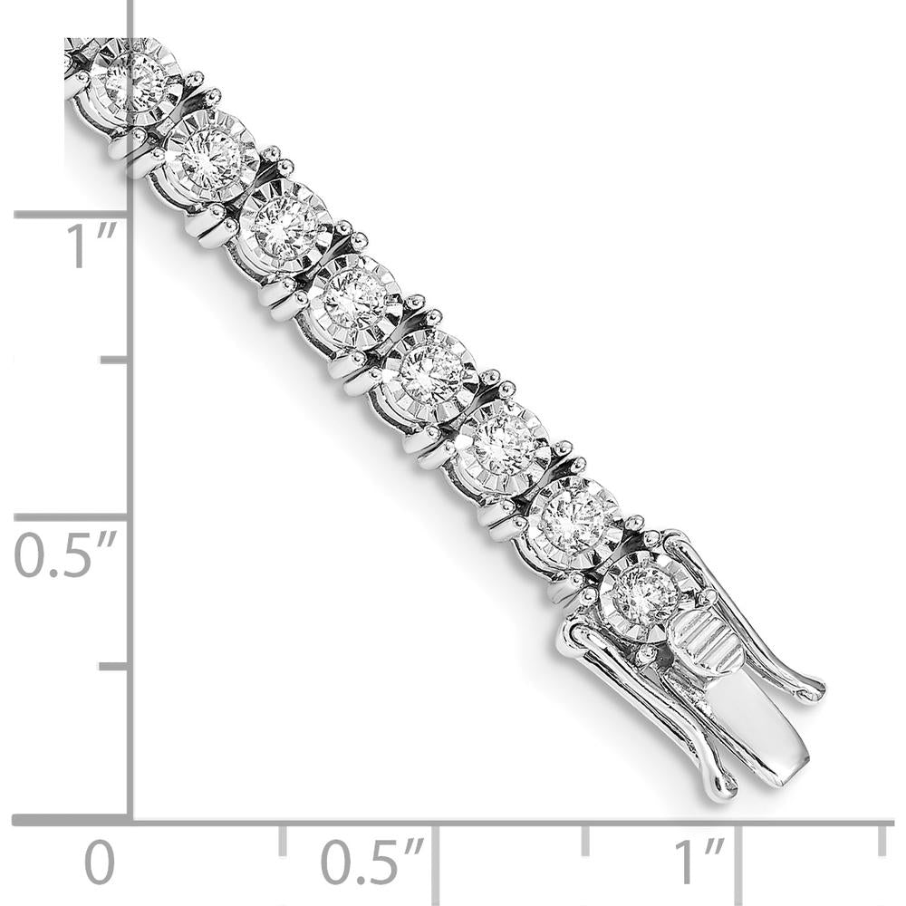 14K White Gold 7.5" Tennis Bracelet with 39 Round Diamonds - 4.02 Carats Total Diamond Weight by Monteluci Fine Jewelry