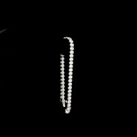 14K White Gold 7.5" Tennis Bracelet with 42 Prong-Set Oval Lab Diamonds - 16.03 Carat Total Weight, E-F Color VS Clarity - Covaloro Fine Jewelry
