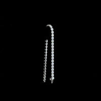 14K White Gold 7.5" Tennis Bracelet with 43 Prong-Set Round Lab Diamonds - 9.67 Carat Total Weight - Covaloro Fine Jewelry