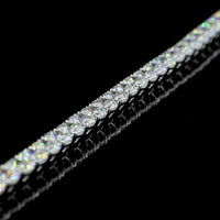 14K White Gold 7.5" Tennis Bracelet with 43 Round Brilliant Cut and 8 Marquise Cut Lab Diamonds - 9.10 Carats Total Diamond Weight - Covaloro Fine Jewelry