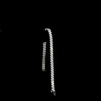14K White Gold 7.5" Tennis Bracelet with 50 Inclined Prong Set Marquise Lab Diamonds - 8.37 Carats Total Diamond Weight - Covaloro Fine Jewelry