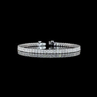 14K White Gold 7.5" Tennis Bracelet with 64 Prong-Set Radiant Cut Lab Diamonds - 8.00 Carat Total Diamond Weight - Covaloro Fine Jewelry