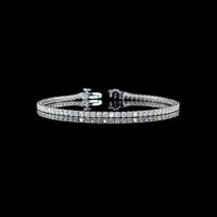 14K White Gold 7.5" Tennis Bracelet with 76 Prong-Set Round Brilliant Lab Diamonds - 3.07 Carat Total Weight (E-F Color, VS Clarity) - Covaloro Fine Jewelry