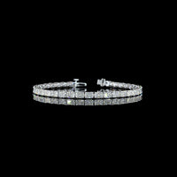 14K White Gold 7.5" Tennis Bracelet with East-West Prong Set Radiant Cut Lab Diamonds - 10.13 Carat Total Diamond Weight - Covaloro Fine Jewelry