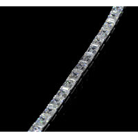 14K White Gold 7.5" Tennis Bracelet with East-West Set Emerald Cut Lab Diamonds - 5.47 Carats Total Diamond Weight - Covaloro Fine Jewelry