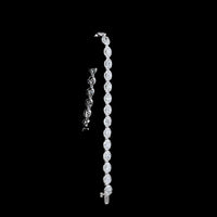 14K White Gold 7.5" Tennis Bracelet with East-West Set Oval Lab Diamonds - 8.39 Carats Total Diamond Weight - Covaloro Fine Jewelry