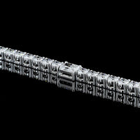 14K White Gold 7.5" Tennis Bracelet with East-West Set Radiant and Brilliant Cut Lab Diamonds - 5.65 Carat Total Weight - Covaloro Fine Jewelry