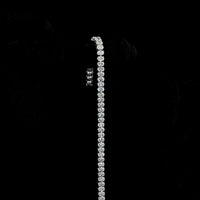 14K White Gold 7.5" Tennis Bracelet with North-South Prong Set Lab Grown Oval Diamonds - 9.23 Carat Total Weight - Covaloro Fine Jewelry
