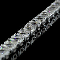 14K White Gold 7.5" Tennis Bracelet with North-South Prong Set Pear Shape Lab Grown Diamonds - 15.18 Carat Total Weight - Covaloro Fine Jewelry