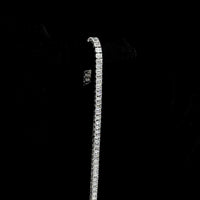 14K White Gold 7.5" Tennis Bracelet with Prong-Set Emerald Cut Lab Diamonds - 13.34 Carats Total Diamond Weight - Covaloro Fine Jewelry
