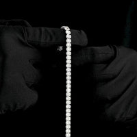 14K White Gold 7.5" Tennis Bracelet with Prong Set Oval Cut Lab Diamonds - 14.86 Carat Total Diamond Weight E-F VS - Covaloro Fine Jewelry