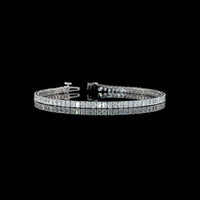 14K White Gold 7.5" Tennis Bracelet with Prong Set Radiant Cut Lab Diamond - 5.12 Carat Total Weight (E-F Color, VS1 Clarity) - Covaloro Fine Jewelry