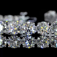 14K White Gold 7.5" Tennis Bracelet with Round and Marquise Cut Lab Diamonds - 16.35 Carat Total Diamond Weight - Covaloro Fine Jewelry