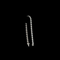 14K White Gold 7.5" Tennis Bracelet with Round and Marquise Cut Lab Diamonds - 16.35 Carat Total Diamond Weight - Covaloro Fine Jewelry