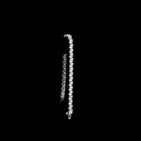 14K White Gold 7.54 Carat Tennis Bracelet with Prong Set Pear Cut Natural Diamonds (E-F Color, VS+ Clarity, 70 Stones) - Covaloro Fine Jewelry