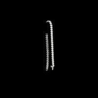 14K White Gold 7.56 Carat Tennis Bracelet with North-South Oval Lab Diamonds, E-F Color VS Clarity, 56 Stones - Covaloro Fine Jewelry