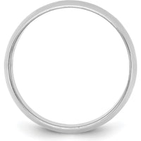 14K White Gold 7.5mm Domed Half Round Wedding Band - Polished Finish by Luciano & Cie