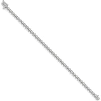 14K White Gold 7/8 Carat Round Diamond Tennis Bracelet with 2-Prong S-Link Settings - 54 Diamonds by Oro Pregiato