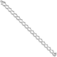 14K White Gold 7" Add-a-Diamond Tennis Bracelet - Holds 19 Stones up to 3.25mm by Oro Pregiato
