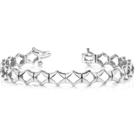 14K White Gold 7" Add-a-Diamond Tennis Bracelet - Holds 19 Stones up to 3.25mm by Oro Pregiato