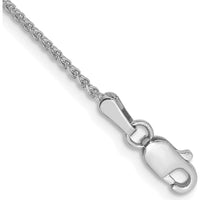 14K White Gold 7" Diamond-Cut Spiga Bracelet with Lobster Clasp by Oro Pregiato