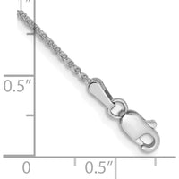 14K White Gold 7" Diamond-Cut Spiga Bracelet with Lobster Clasp by Oro Pregiato