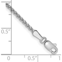 14K White Gold 7" Diamond-Cut Spiga Bracelet with Lobster Clasp - Rhodium Plated Finish by Oro Pregiato