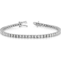 14K White Gold 7" Diamond Tennis Bracelet with Illusion Setting - 1 Carats Total Diamond Weight by Monteluci Fine Jewelry
