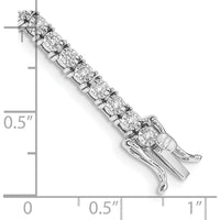14K White Gold 7" Diamond Tennis Bracelet with Illusion Setting - 1 Carats Total Diamond Weight by Monteluci Fine Jewelry