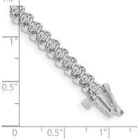 14K White Gold 7" Fancy Spiral Tennis Bracelet Mounting for 1.4 Carat Total Round Diamonds by Monteluci Fine Jewelry