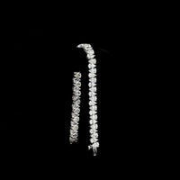 14K White Gold 7-Inch Pear Shape Lab Diamond Tennis Bracelet - 14.87 Carat Total Weight, E-F Color VS Clarity, 52 Prong-Set Stones - Covaloro Fine Jewelry