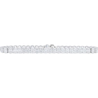 14K White Gold 7-Inch Tennis Bracelet with 11.75 Carat Total Weight Lab Grown Diamonds
