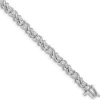14K White Gold 7-Inch Tennis Bracelet with 28 Round Diamonds - 2.88 Carat Total Diamond Weight by Monteluci Fine Jewelry
