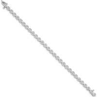 14K White Gold 7-Inch Tennis Bracelet with 29 Round Diamonds - 2.00 Carat Total Diamond Weight by Monteluci Fine Jewelry