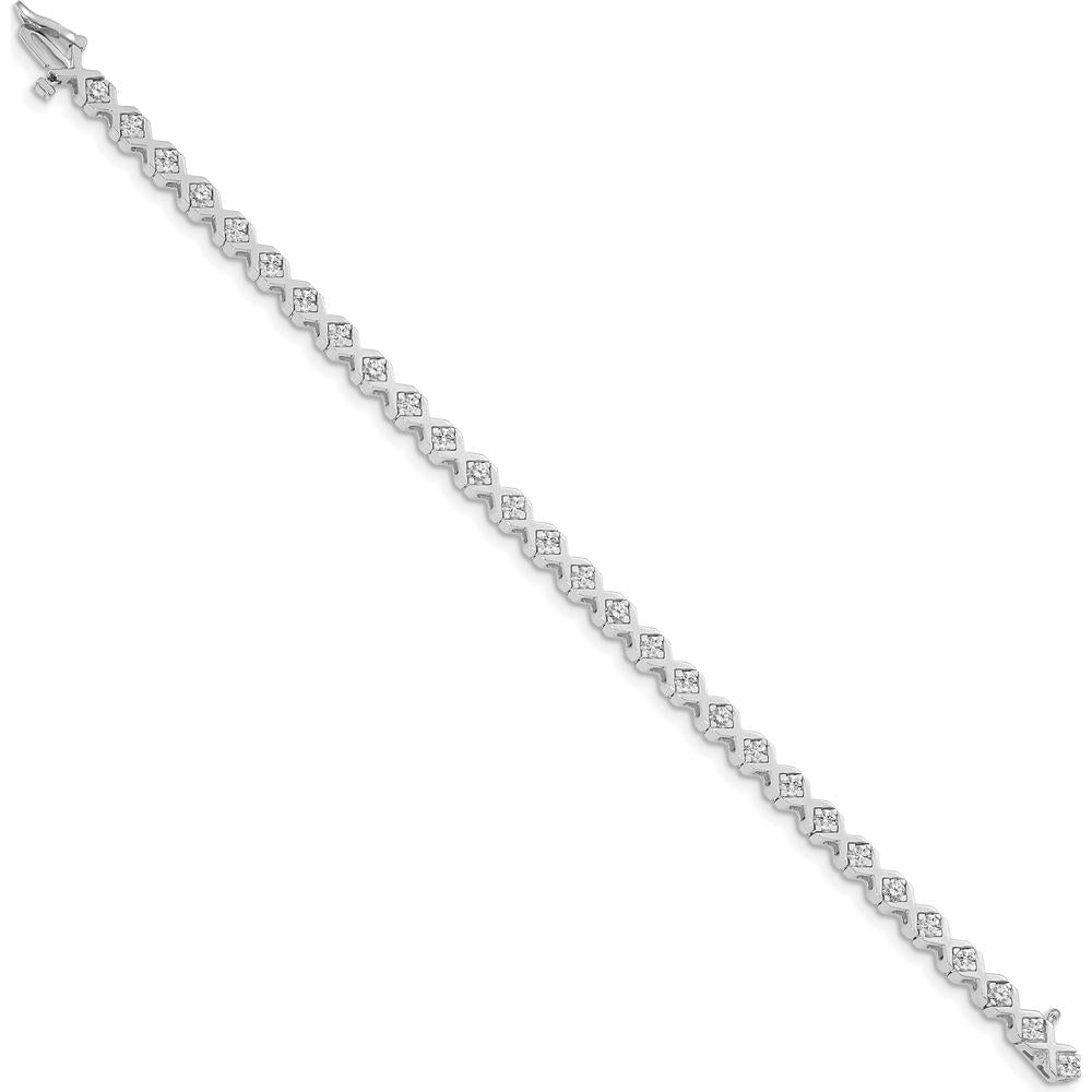 14K White Gold 7-Inch Tennis Bracelet with 29 Round Diamonds - 2.00 Carat Total Diamond Weight by Monteluci Fine Jewelry