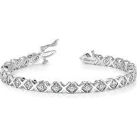 14K White Gold 7-Inch Tennis Bracelet with 29 Round Diamonds - 2.00 Carat Total Diamond Weight by Monteluci Fine Jewelry