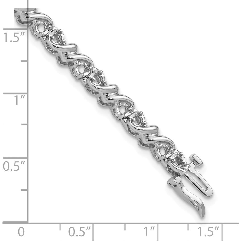 14K White Gold 7-inch Tennis Bracelet with 30 Round Diamonds - 1.17 Carat Total Diamond Weight by Monteluci Fine Jewelry