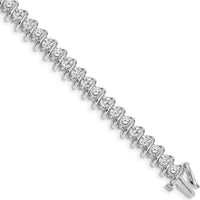 14K White Gold 7-Inch Tennis Bracelet with 36 Round Diamonds - 5.00 Carat Total Diamond Weight by Monteluci Fine Jewelry