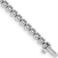 14K White Gold 7-Inch Tennis Bracelet with 45 Round Diamonds - 3.15 Carat Total Diamond Weight by Monteluci Fine Jewelry