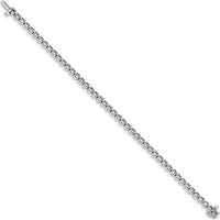 14K White Gold 7-Inch Tennis Bracelet with 45 Round Diamonds - 3.15 Carat Total Diamond Weight by Monteluci Fine Jewelry