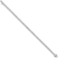 14K White Gold 7-Inch Tennis Bracelet with 46 Round Diamonds - 4.73 Carat Total Diamond Weight by Monteluci Fine Jewelry