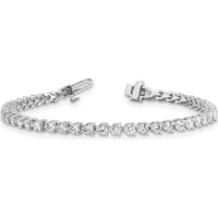 14K White Gold 7-Inch Tennis Bracelet with 46 Round Diamonds - 4.73 Carat Total Diamond Weight by Monteluci Fine Jewelry