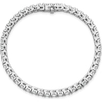 14K White Gold 7-Inch Tennis Bracelet with 46 Round Diamonds - 6.44 Carat Total Diamond Weight by Monteluci Fine Jewelry