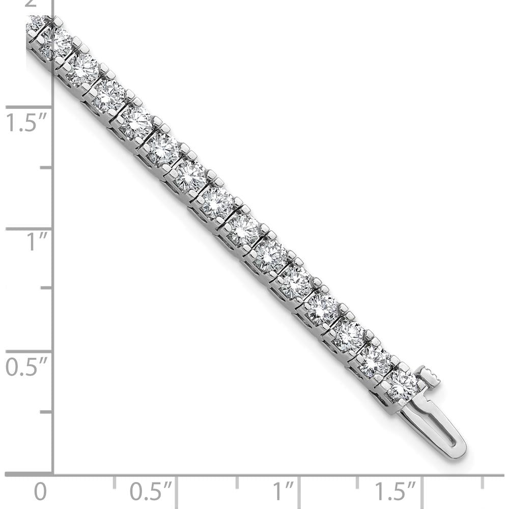 14K White Gold 7-Inch Tennis Bracelet with 46 Round Diamonds - 6.44 Carat Total Diamond Weight by Monteluci Fine Jewelry
