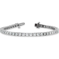 14K White Gold 7-Inch Tennis Bracelet with 46 Round Diamonds - 6.44 Carat Total Diamond Weight by Monteluci Fine Jewelry