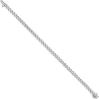 14K White Gold 7-Inch Tennis Bracelet with 48 Round Diamonds - 4.3 Carat Total Diamond Weight by Monteluci Fine Jewelry