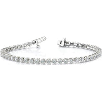 14K White Gold 7-Inch Tennis Bracelet with 48 Round Diamonds - 4.3 Carat Total Diamond Weight by Monteluci Fine Jewelry