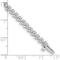 14K White Gold 7-Inch Tennis Bracelet with 48 Round Diamonds - 4.3 Carat Total Diamond Weight by Monteluci Fine Jewelry