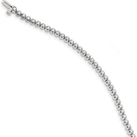 14K White Gold 7-Inch Tennis Bracelet with 56 Round Diamonds - 0.95 Carat Total Diamond Weight by Monteluci Fine Jewelry